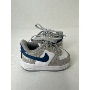 Nike Air Force 1 Toddler Size 3C White Blue Athletic Shoes Sneakers DH9787-001